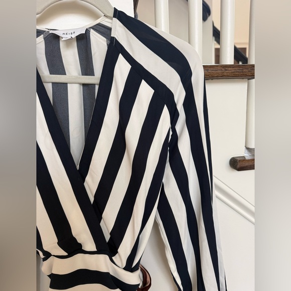 REISS Nola Colourblock Stripe Asymmetric Midi Dress – Excellent Condition - Picture 11 of 14